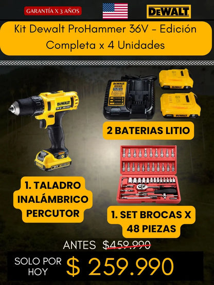 KIT DEWALT PROHAMMER 36V - EDICION COMPLETA